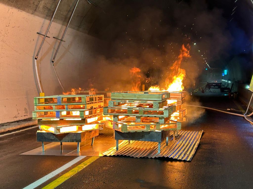 Test incendio in galleria